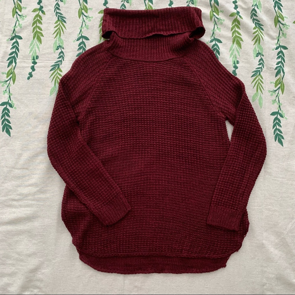 Maroon Cowl neck sweater